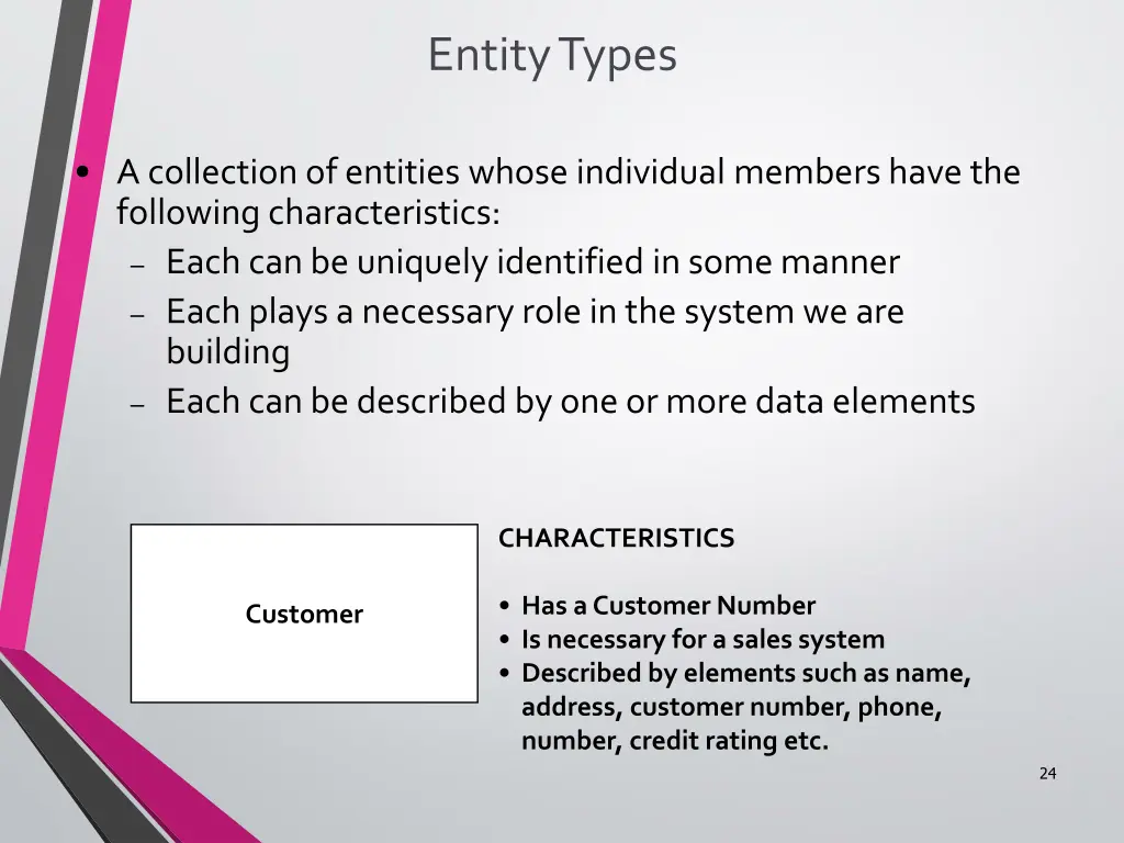 entity types