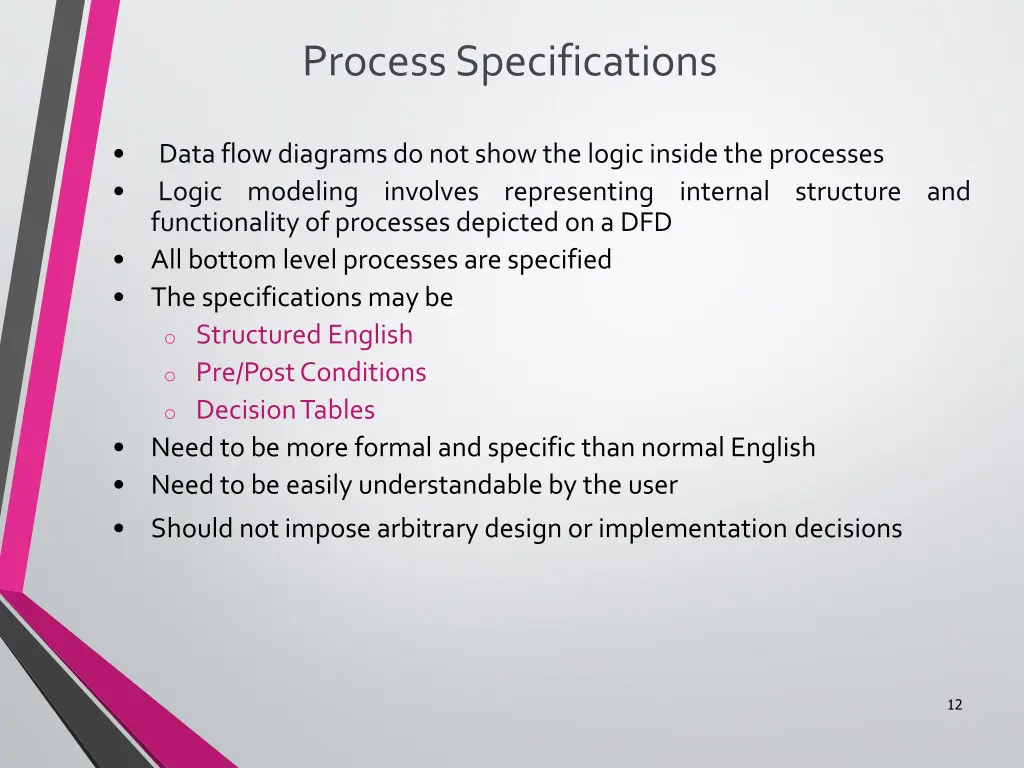 process specifications