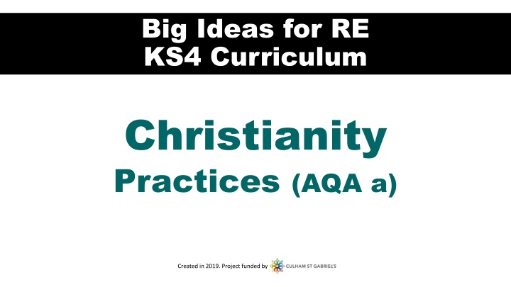 big ideas for re ks4 curriculum