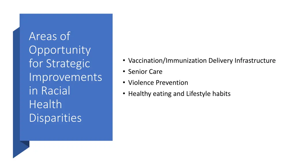 areas of opportunity for strategic improvements