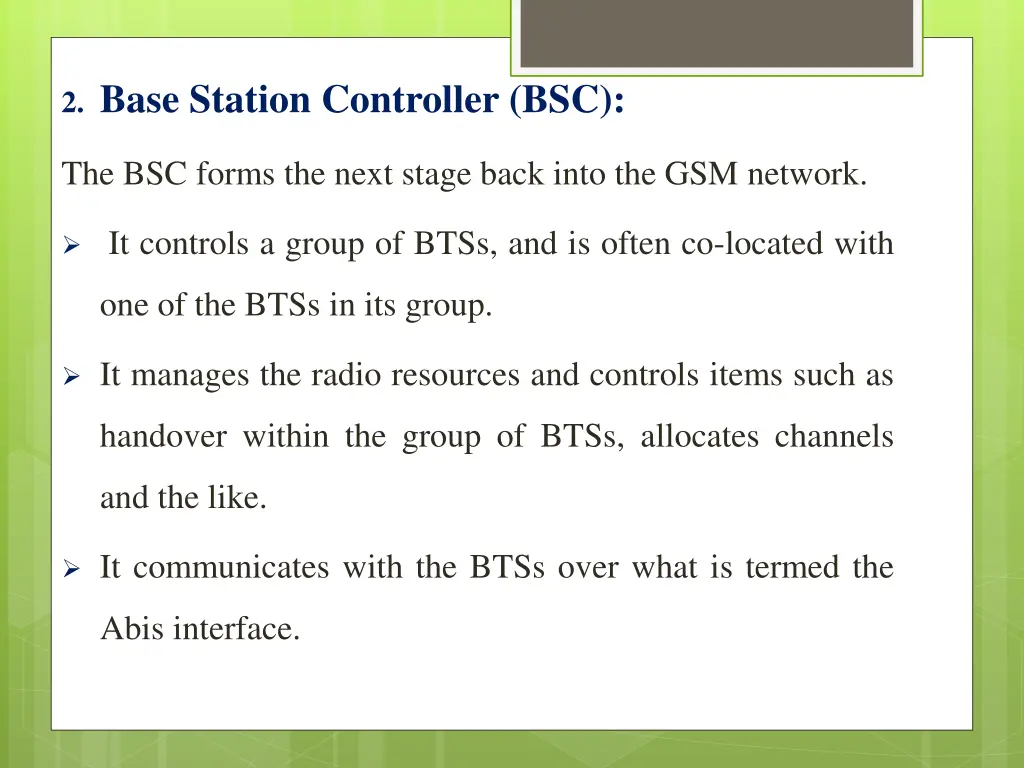 2 base station controller bsc