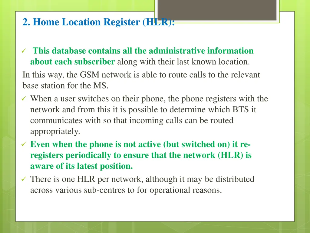 2 home location register hlr