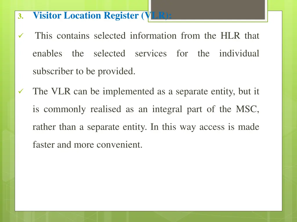 visitor location register vlr