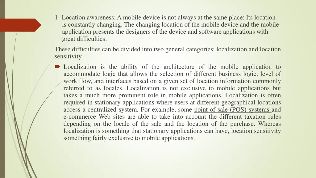 1 location awareness a mobile device