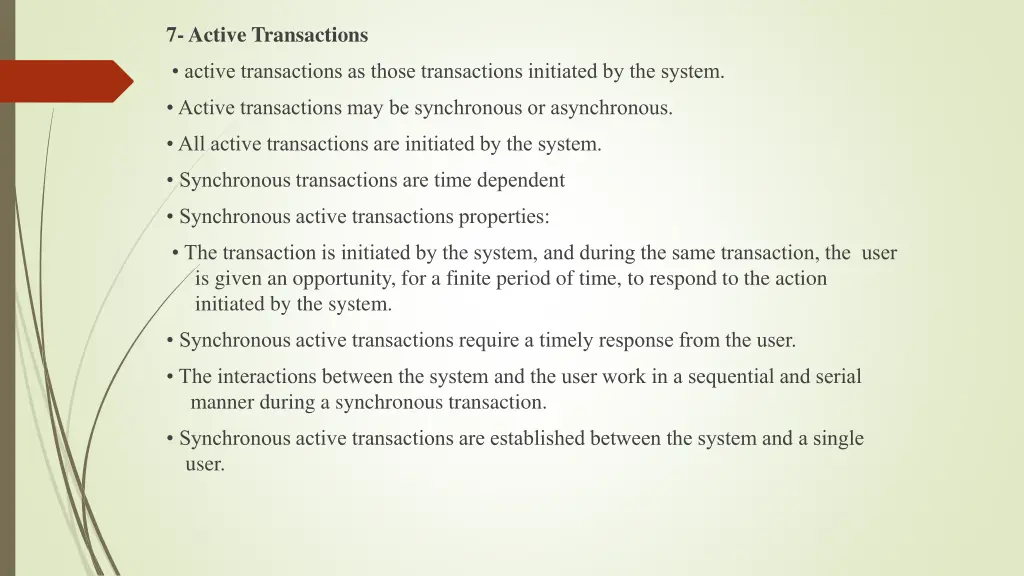 7 active transactions