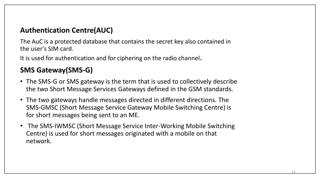 authentication centre auc