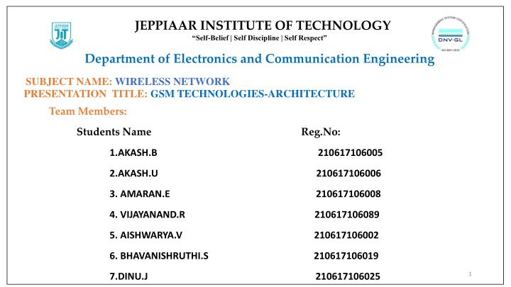 jeppiaar institute of technology self belief self