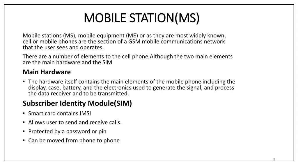 mobile station ms mobile station ms