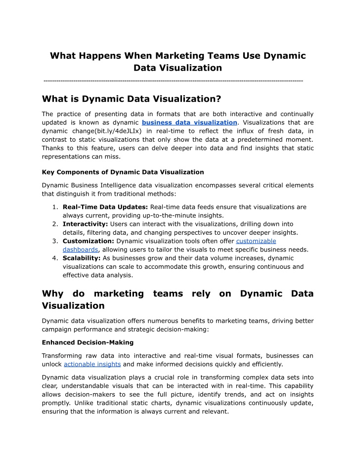 what happens when marketing teams use dynamic