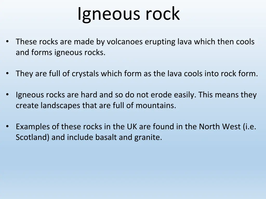 igneous rock