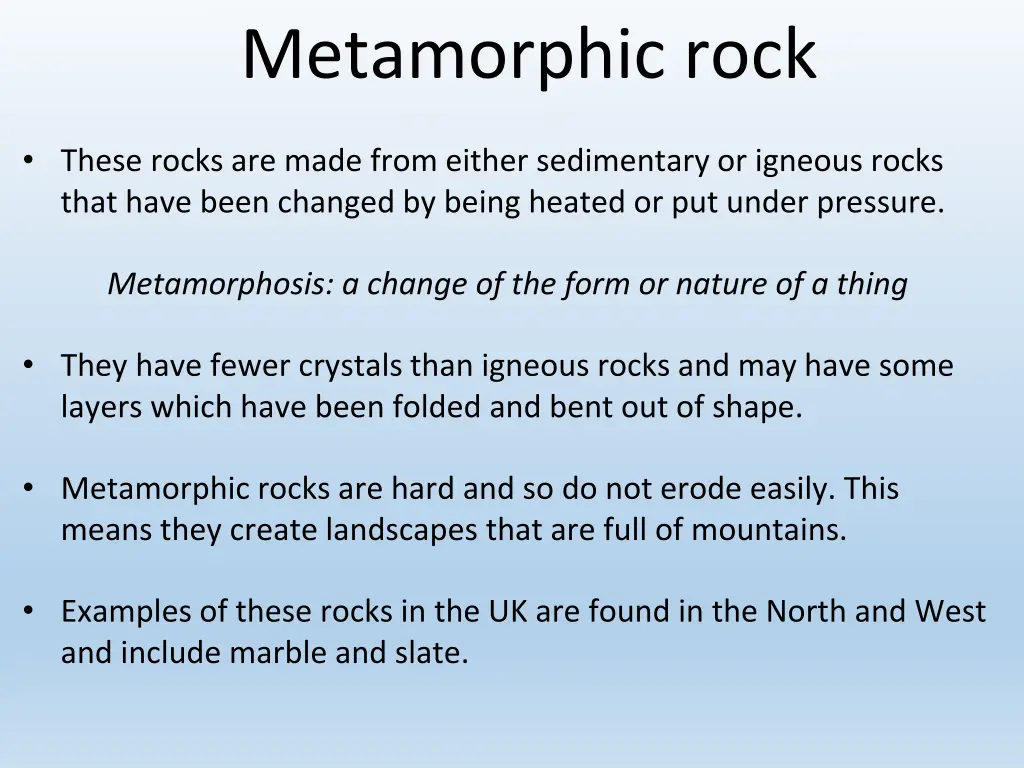 metamorphic rock