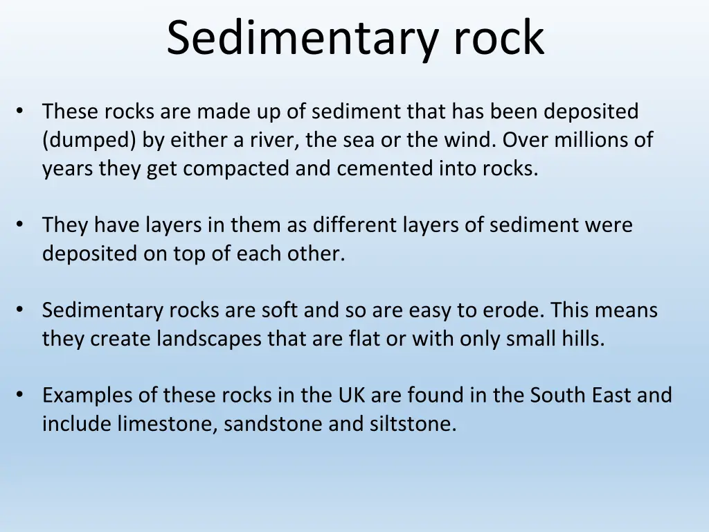 sedimentary rock