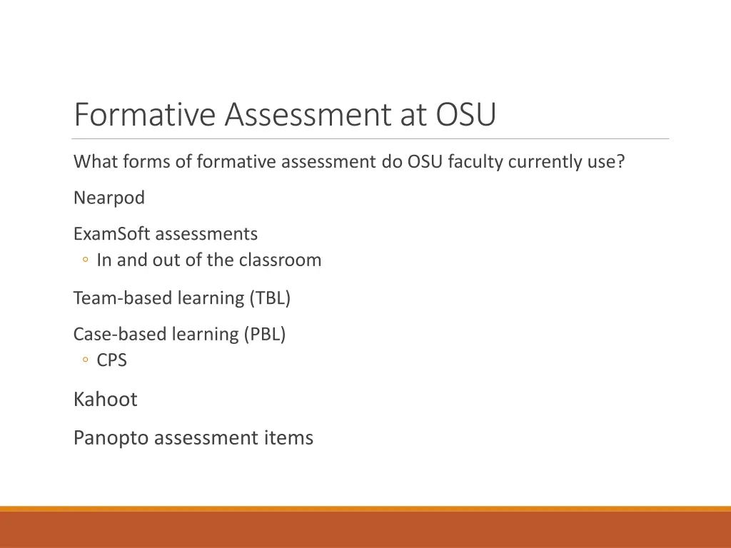 formative assessment at osu