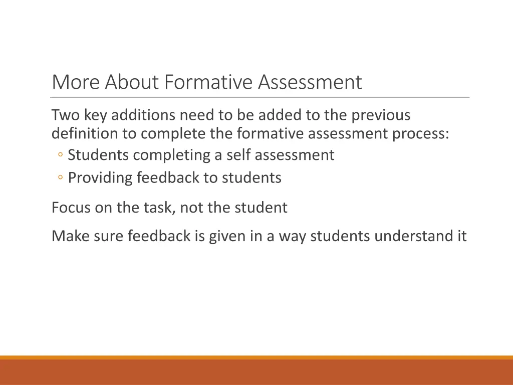 more about formative assessment