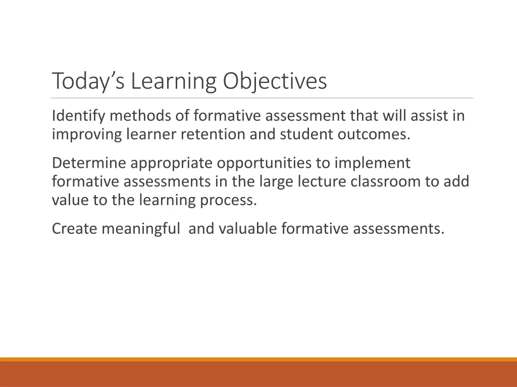 today s learning objectives