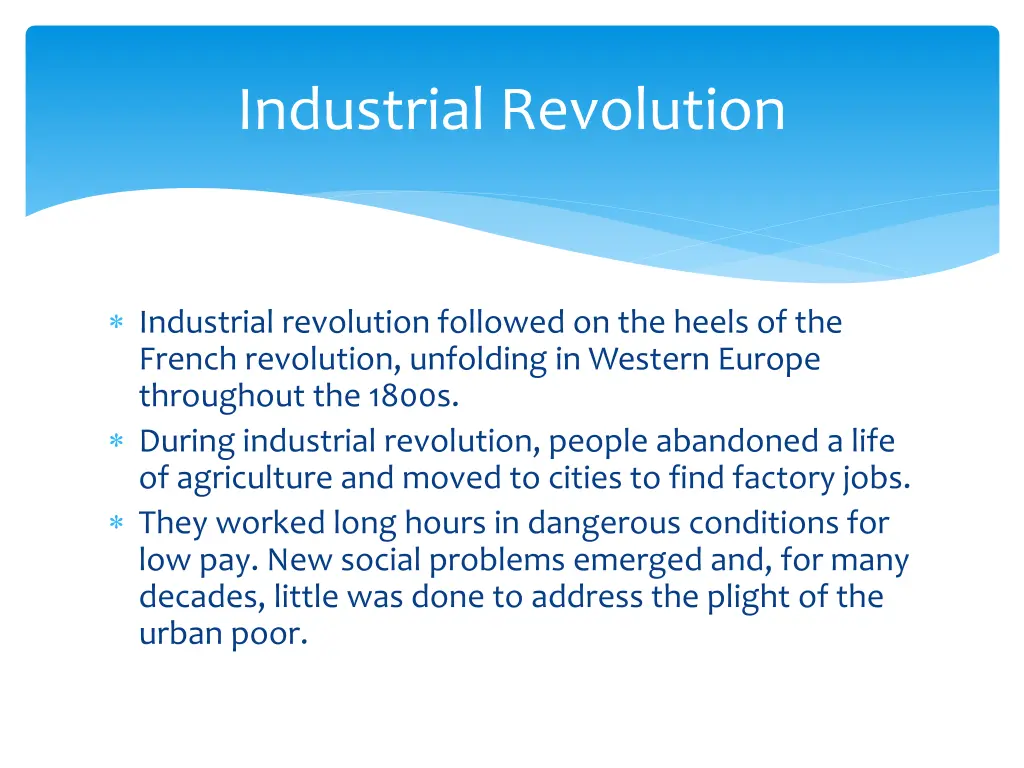 industrial revolution