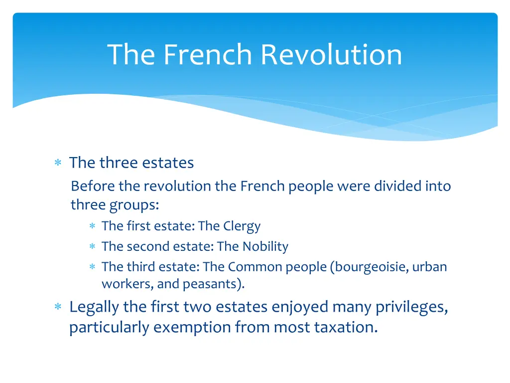 the french revolution