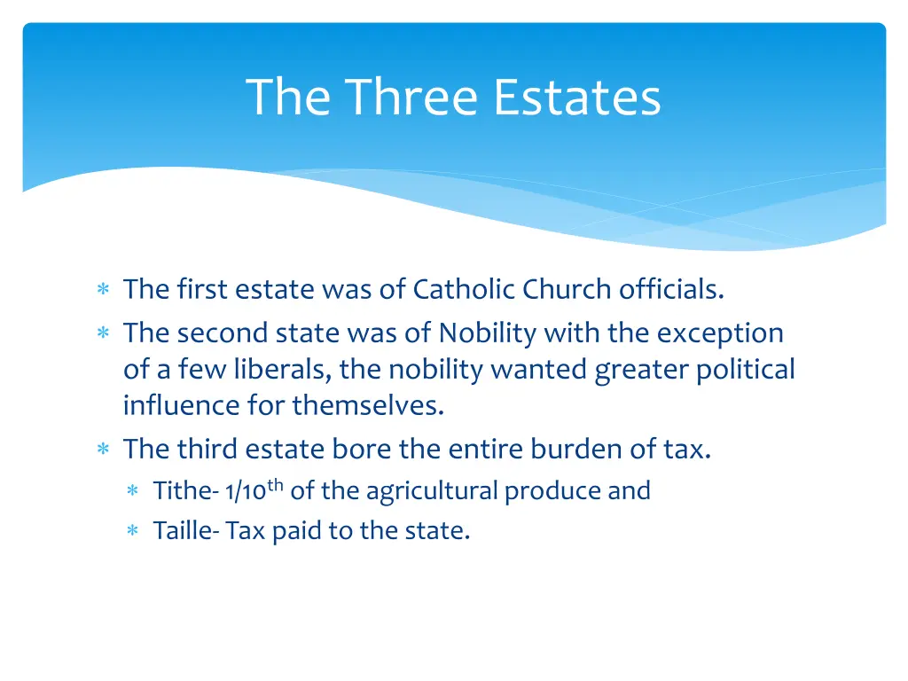 the three estates