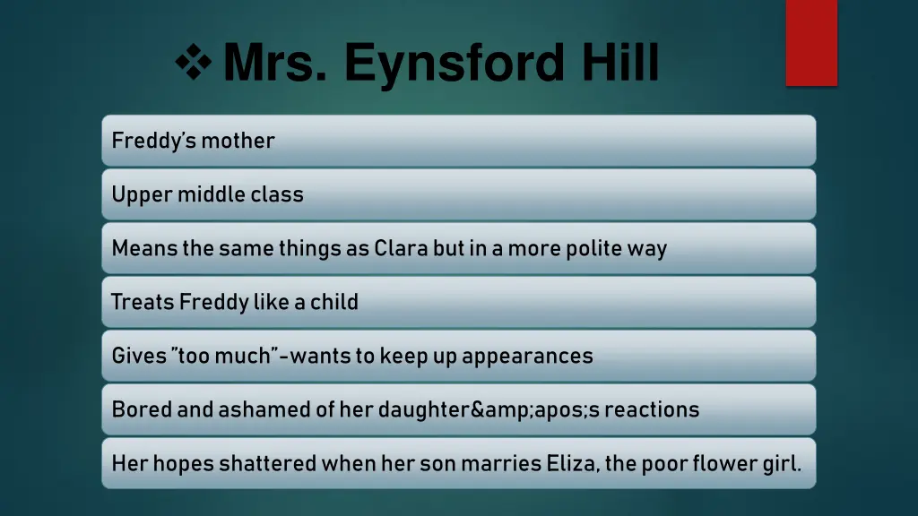 mrs eynsford hill