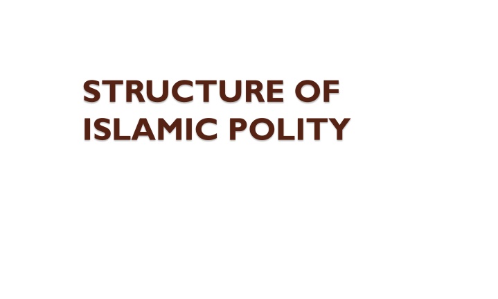 structure of islamic polity