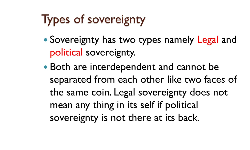 types of sovereignty