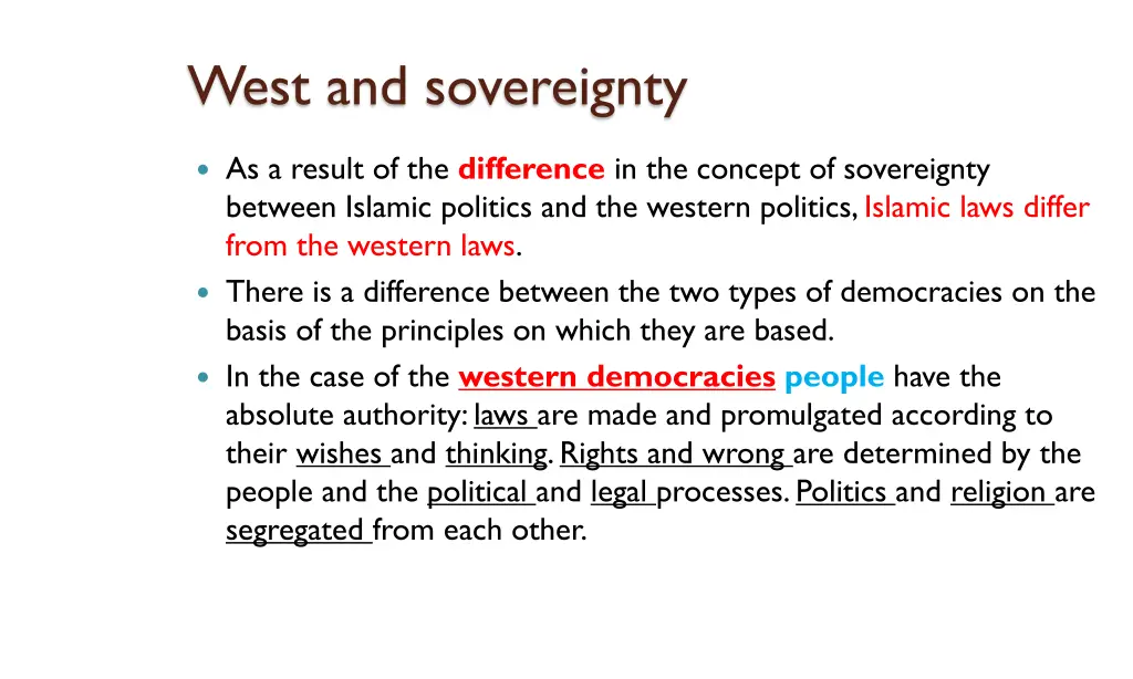 west and sovereignty