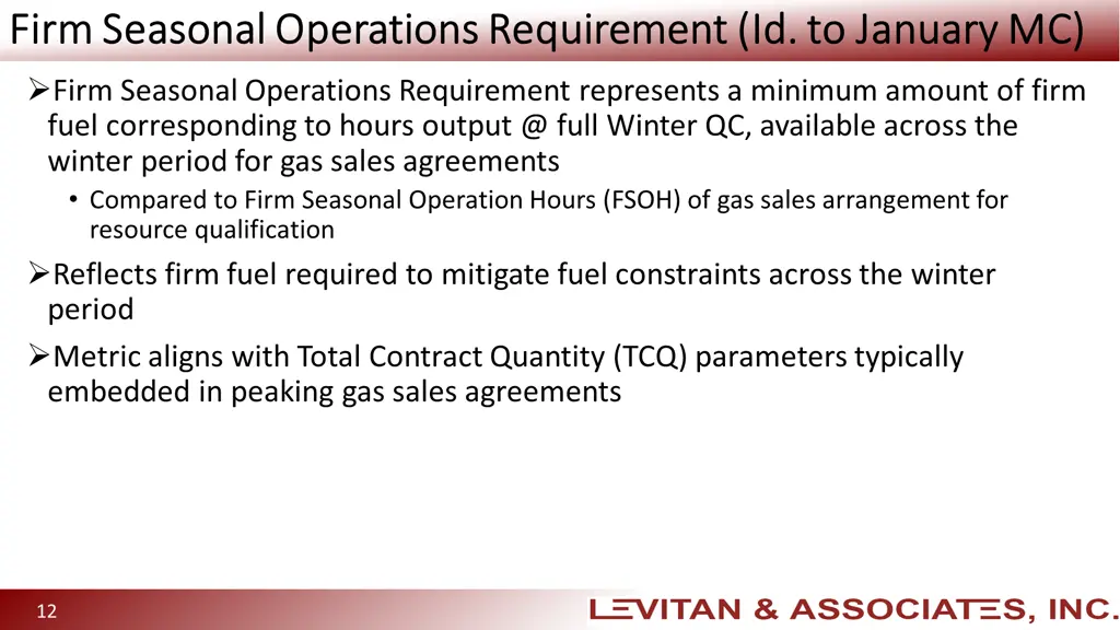 firm seasonal operations requirement