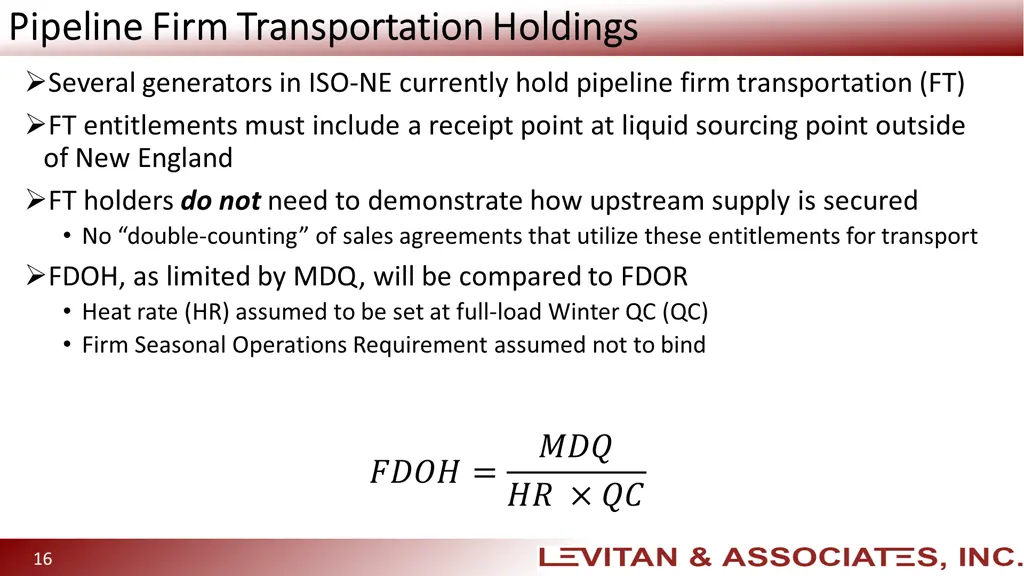 pipeline firm transportation holdings pipeline