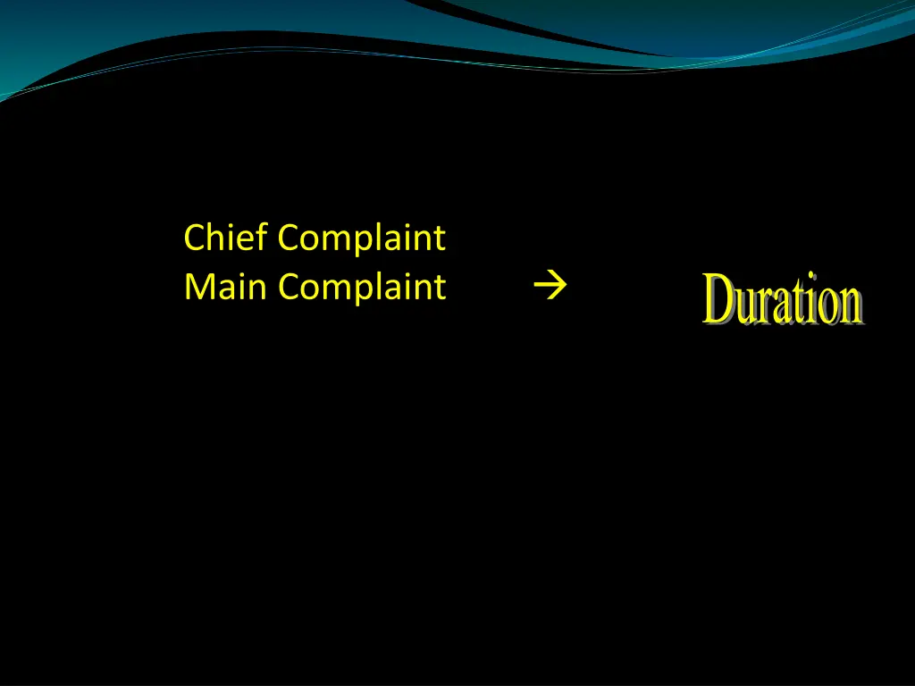 chief complaint main complaint