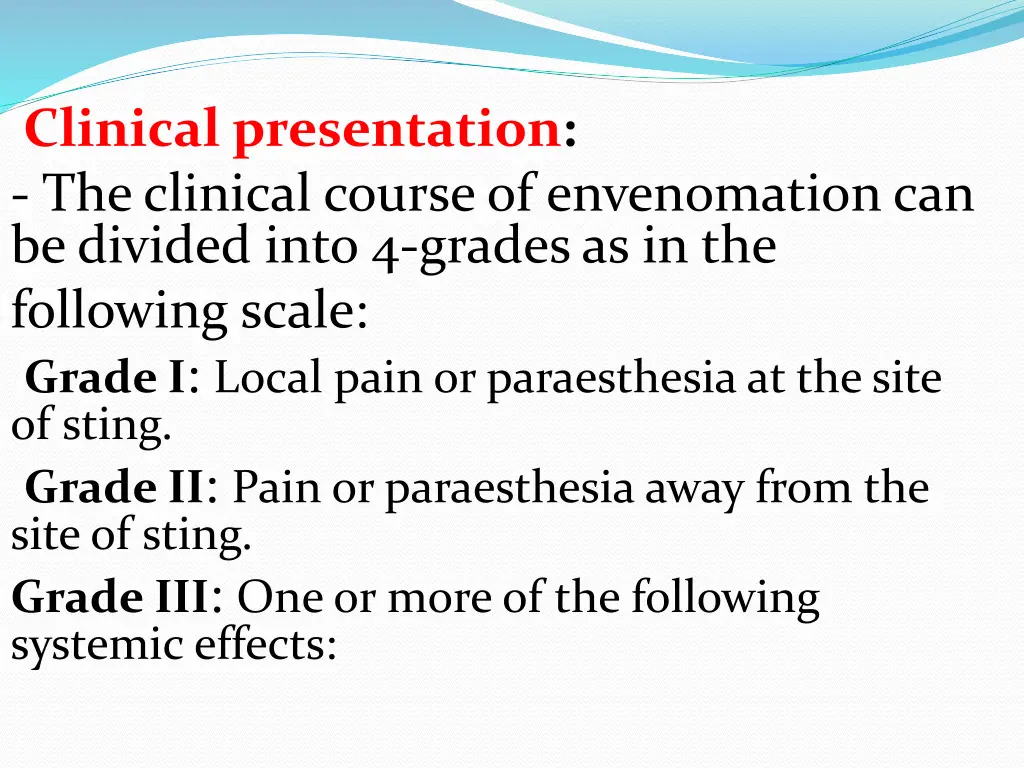 clinical presentation the clinical course