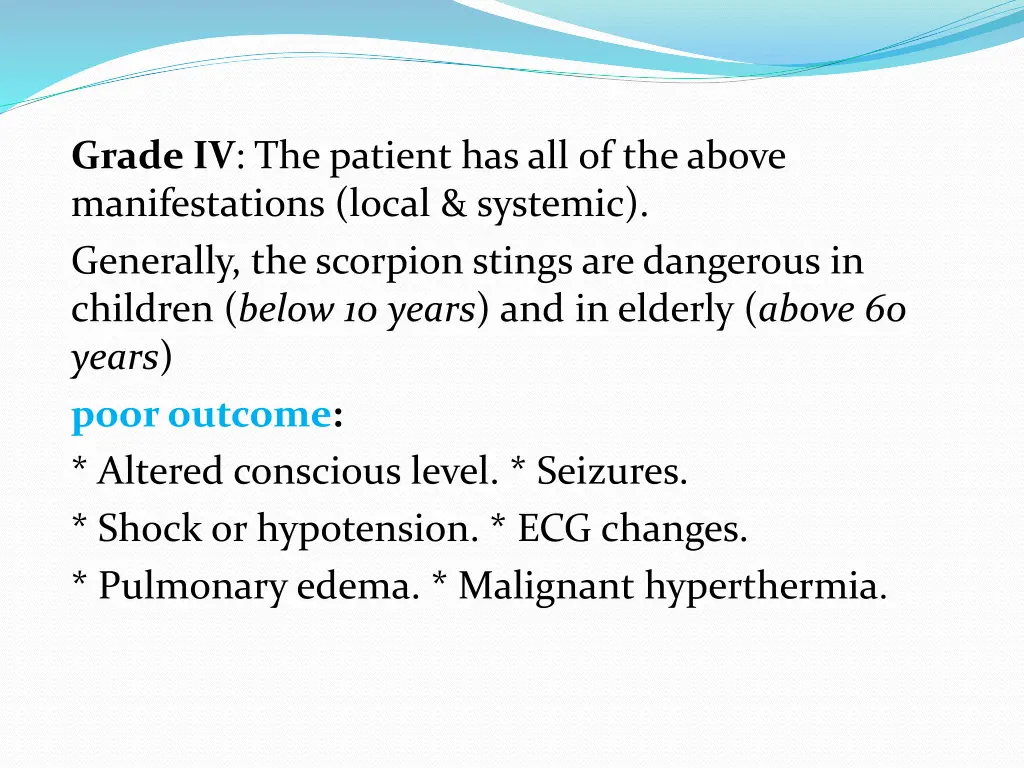 grade iv the patient has all of the above