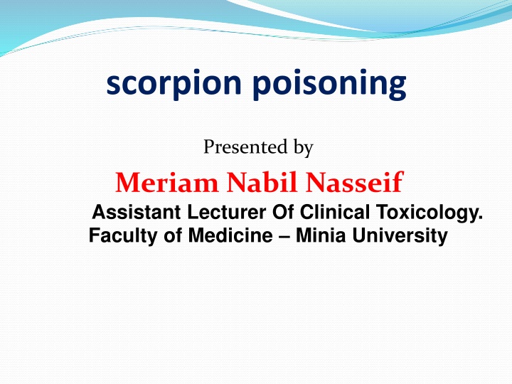 scorpion poisoning