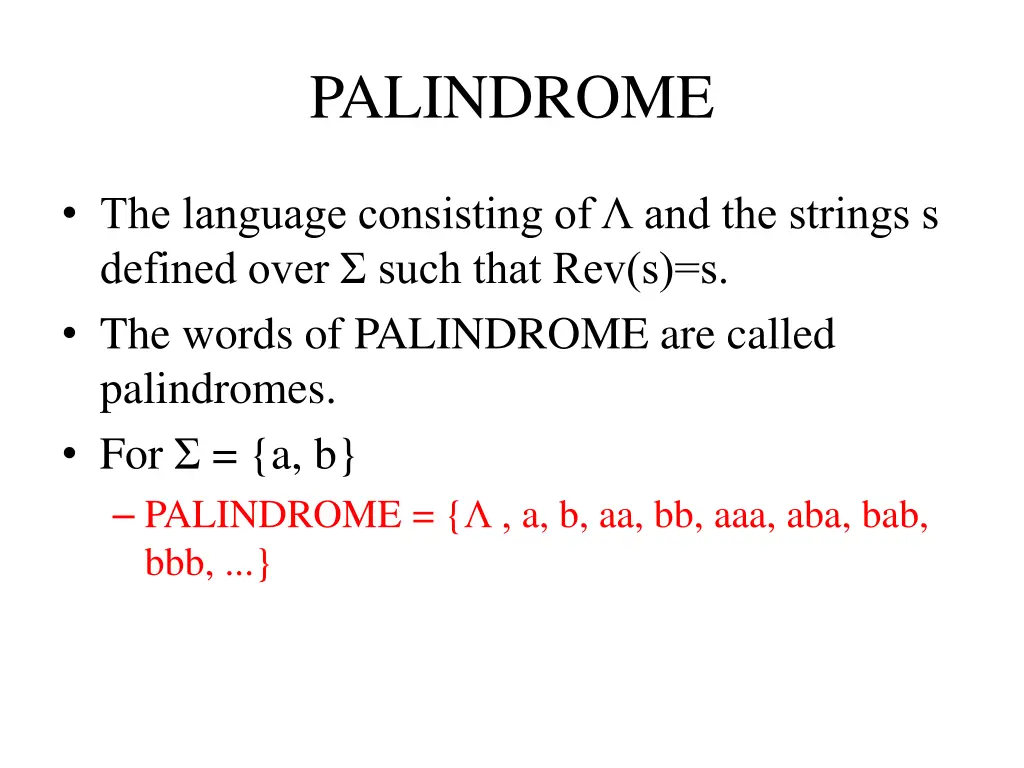 palindrome