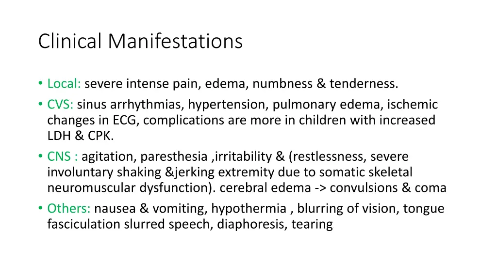 clinical manifestations 1