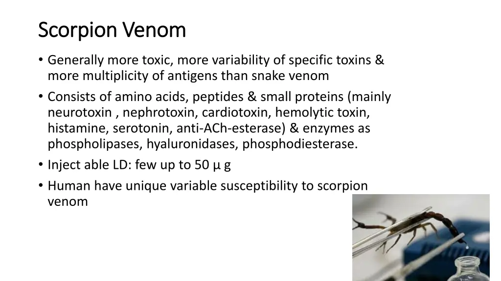 scorpion venom scorpion venom