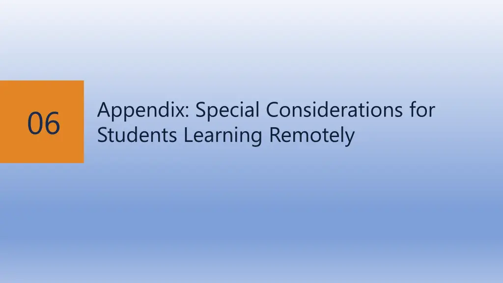 appendix special considerations for students