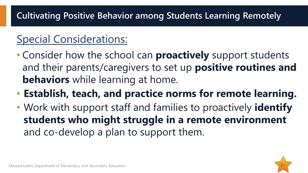 cultivating positive behavior among students