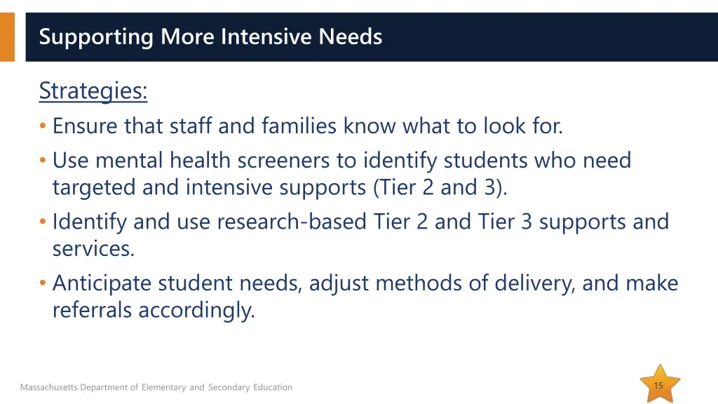 supporting more intensive needs