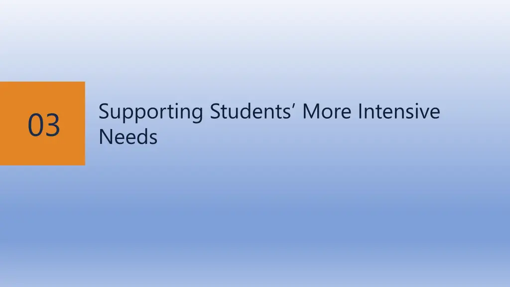 supporting students more intensive needs