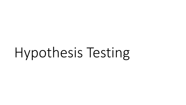 hypothesis testing