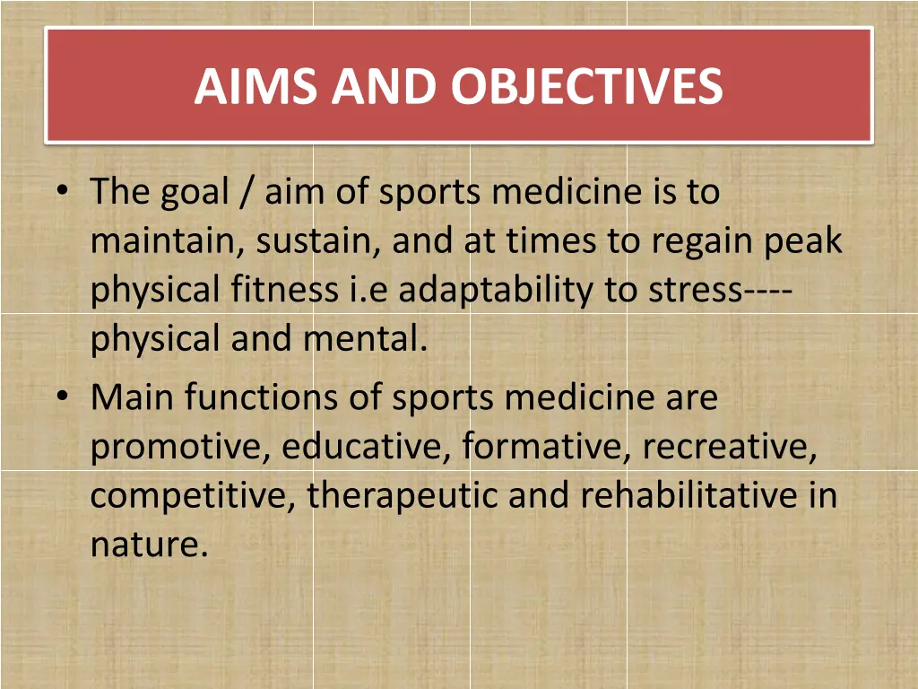 aims and objectives