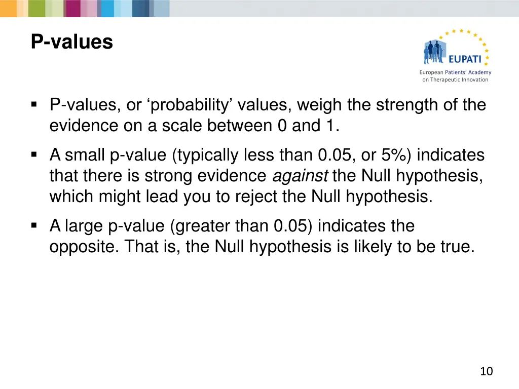 p values