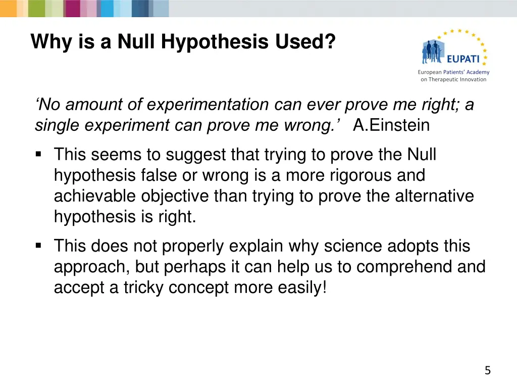 why is a null hypothesis used