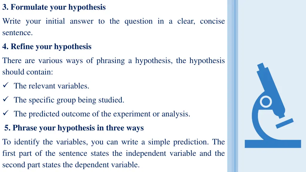 3 formulate your hypothesis