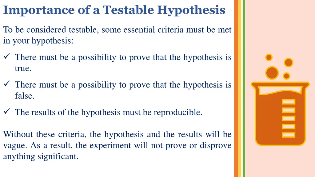 importance of a testable hypothesis