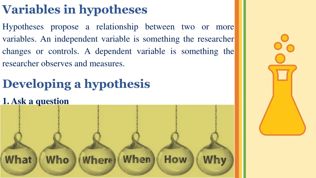 variables in hypotheses