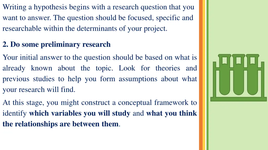 writing a hypothesis begins with a research