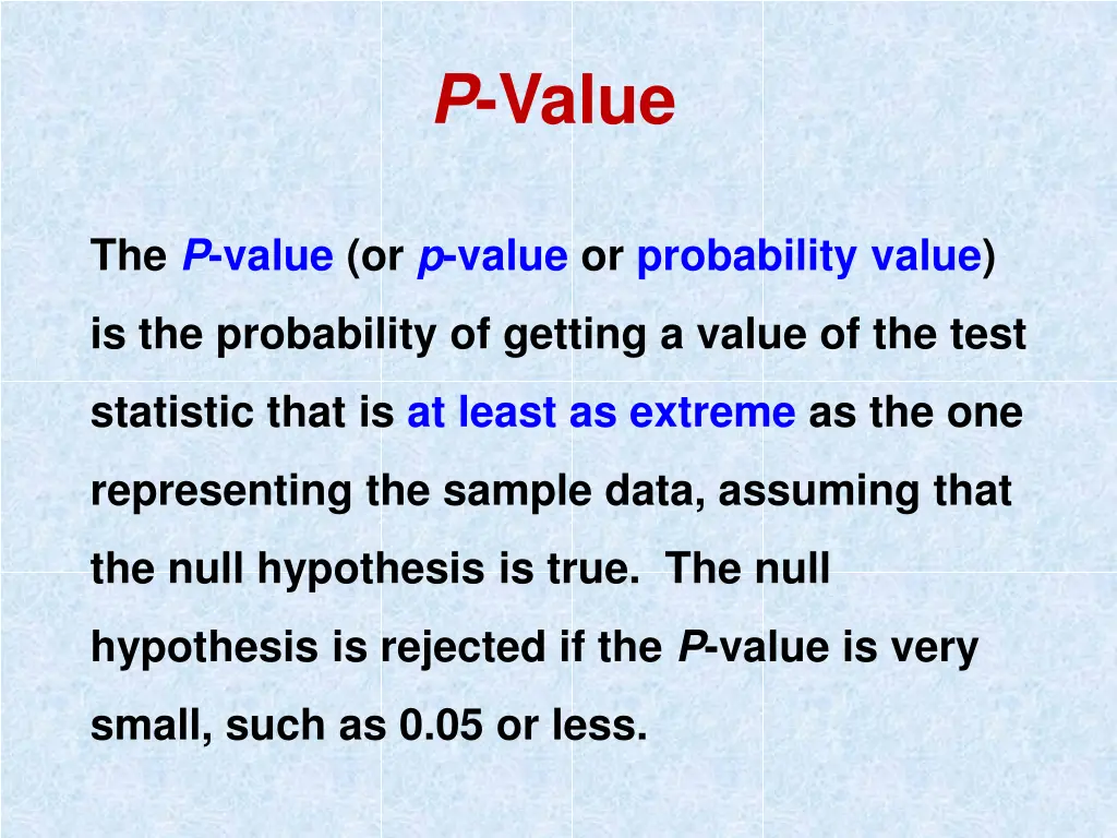 p value