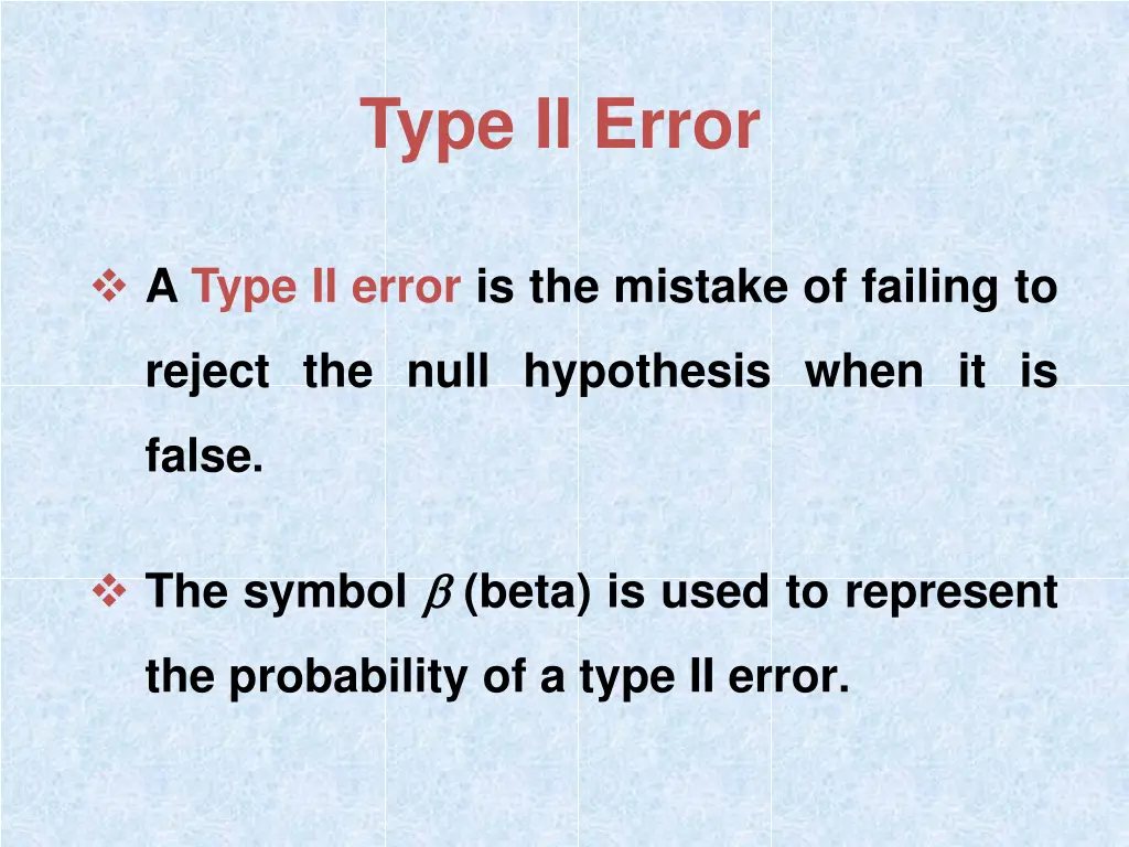 type ii error