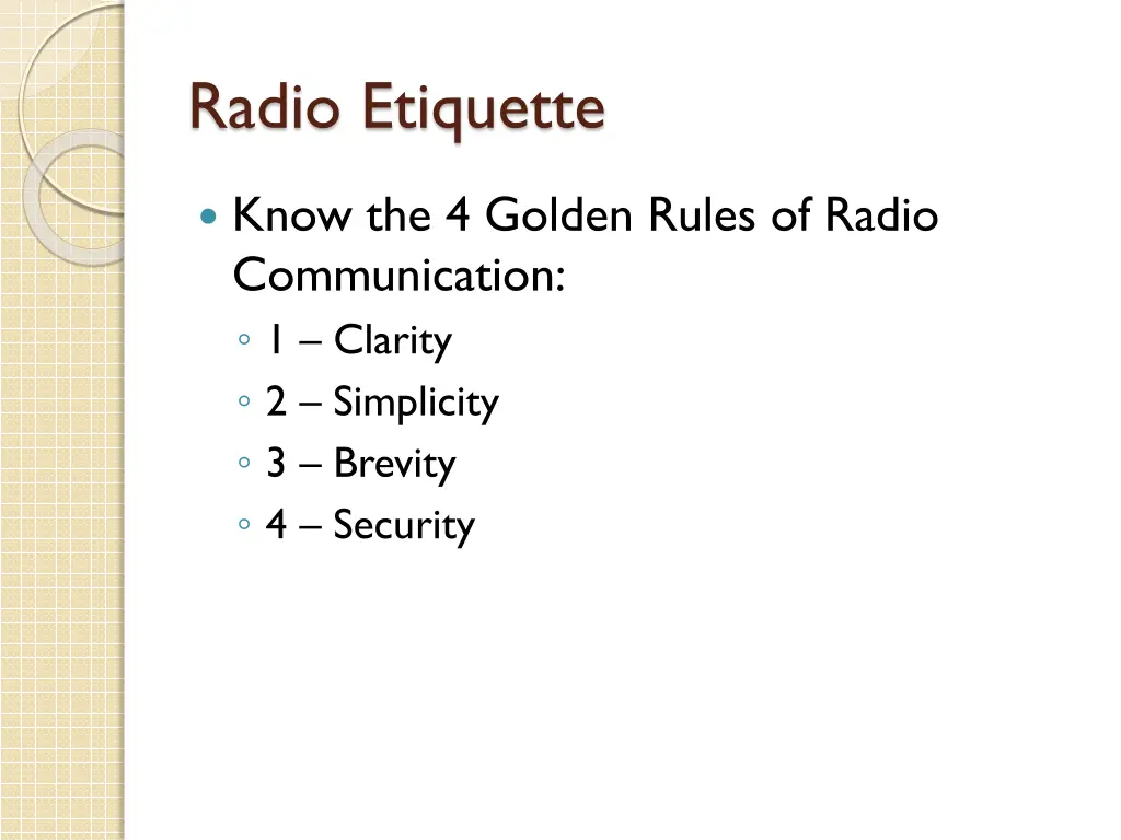 radio etiquette 4